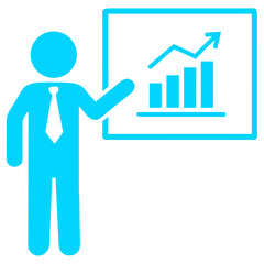 Manager Discussing Financial Report Silhouette