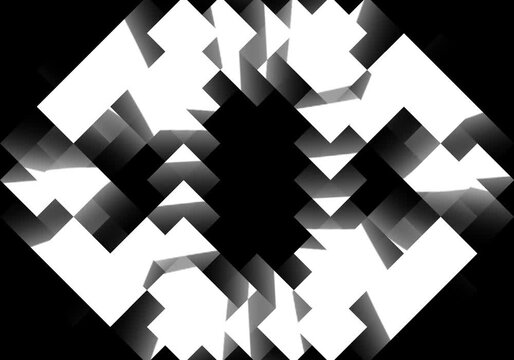 geometric diamond pattern with shifting shadows