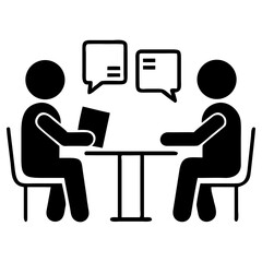 Coworkers Discussing Project Silhouette