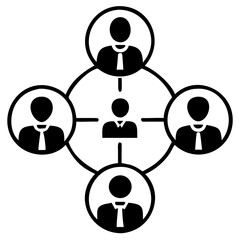 Office Colleagues Collaborating Silhouette