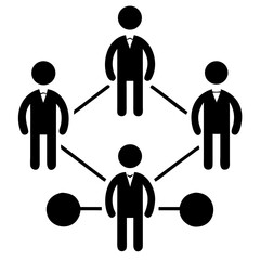 People Networking at Event Silhouette