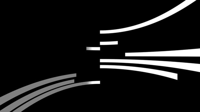abstract graphic streaks flowing in a clean reveal