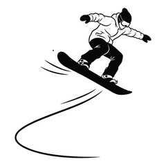Fototapeta premium Snowboarder jump