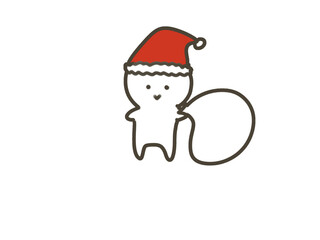 Cute Santa Claus Character Illustration | Kawaii Christmas Design