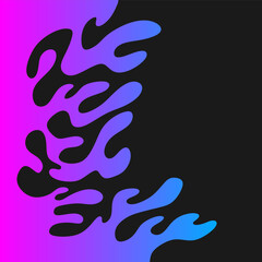 Abstract background with cute gradient wavy line pattern and with some copy space area