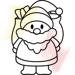 Jolly Santa Cartoon Character for Christmas Holiday Design