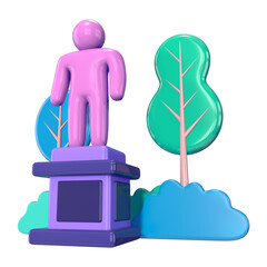 Monument 3D Illustration Icon