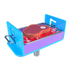 Public BBQ Area 3D Illustration Icon
