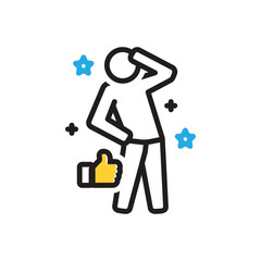 Multi color icon for perform