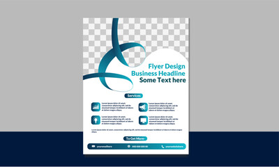 Professional flyer design template for corporate business use.