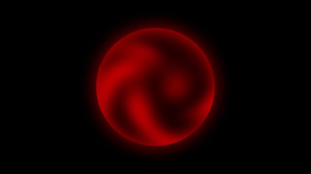 AI chat circle box red color AI intro voice assistant, glowing sphere on a soft gradient background science, engineering, artificial intelligence . Animated wave orb. Virtual assistant concept