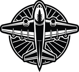 Black airplanes top view. Military jet fighter silhouette icons Strategic Military Power Modern Fighter Jet Soaring in Black Illustration	
