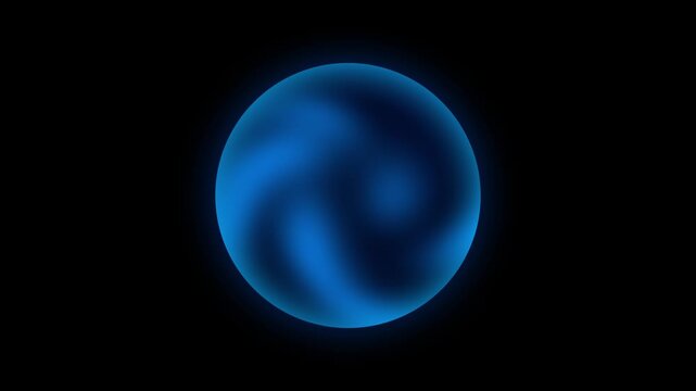 AI chat circle box blue AI intro voice assistant, glowing sphere on a soft gradient background science, engineering, artificial intelligence . Animated wave orb. Virtual assistant concept