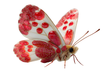 Crimson speckled butterfly isolated on transparent background is a stunning insect