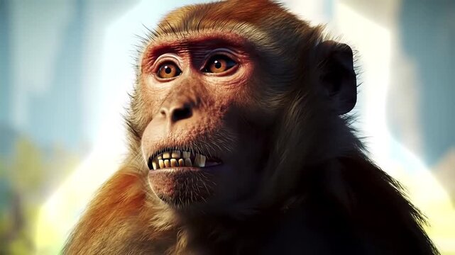 A monkey's expressive faces: A series showcasing a spectrum of simian emotions captured with detail