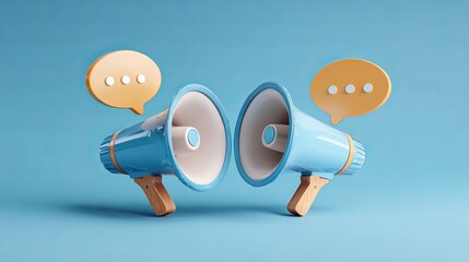 Amplify your message with these vibrant megaphones and speech bubbles, perfect for announcements, promotions, and engaging marketing campaigns now