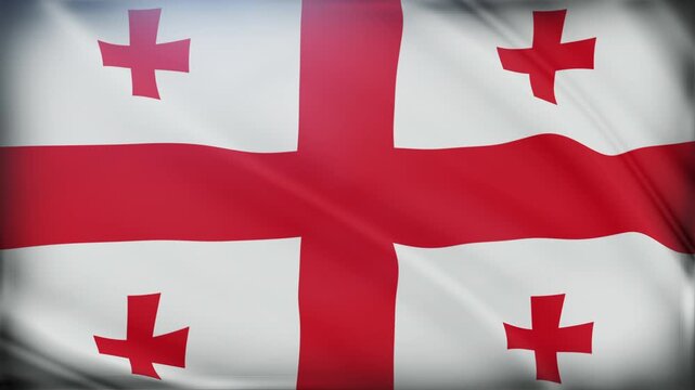 Waving Flag of Georgia National Symbol