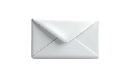 Simple white envelope icon on black, sealed and ready