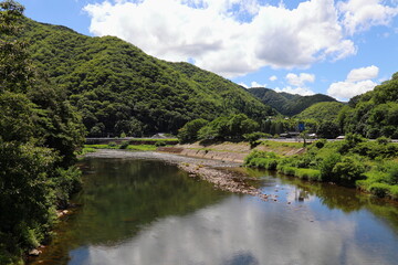 岡山県高梁市川上町　成羽川
