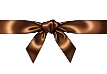 Elegant chocolate brown satin ribbon bow for luxurious gift wrapping and holiday decorations, perfect for adding a touch of sophistication and festive cheer