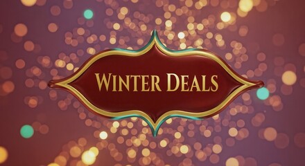 Winter Deals Announcement: A captivating announcement design with the text Winter Deals elegantly displayed, perfect for promoting seasonal offers and discounts.