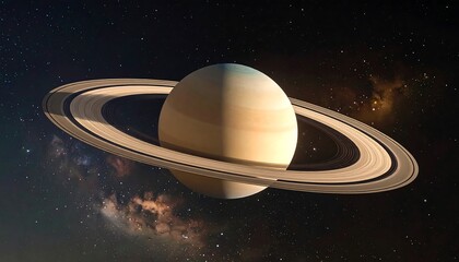 Saturns Majestic Rings - A Stunning View of the Gas Giant.