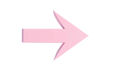 Pink cartoonish arrow pointing right on black background
