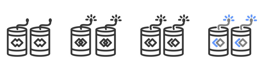 The Ultimate ceremony Styles with Variations Line of icon set vector illustration