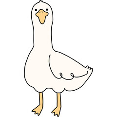 Cute Goose hand drawn illustration