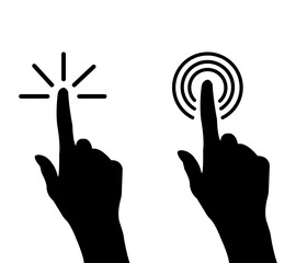 Vector silhouette of a hand making a simple gesture