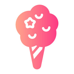 cotton candy gradient icon