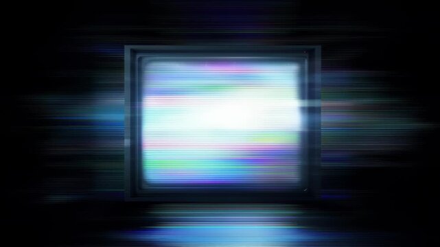 Electronic VCR signal scratch effect video backgrounds blending colourful analog media waves with nostalgic picture on scratch, vcr, signal