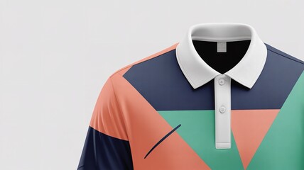 Abstract Geometric Composition: Minimalist Design with Navy, Orange, and Cream Triangles