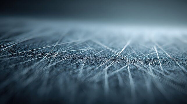 Abstract Digital Light Trails on Dark Background with Shallow Depth of Field and Atmospheric Lighting