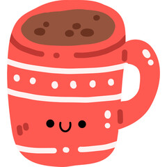 Cute christmas chocolate  hand drawn