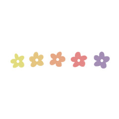 Colorful flower illustration. Can be used for logo design, web design, icons, and digital media.