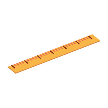 yellow ruler measuring isolated clip art preview