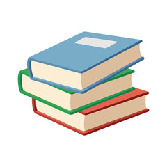 transparent vector image png of a stack of colorful books