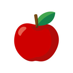 Transparent vector image png of red apple fruit