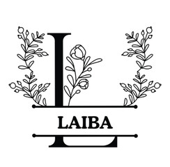 Laiba name ka logo 