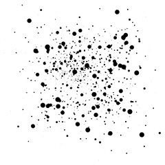 Black splatter background with  ink or paint
