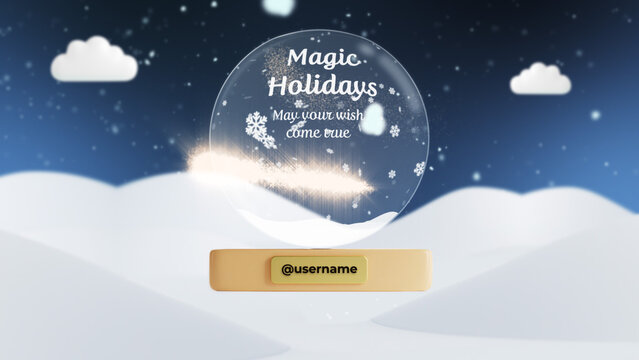 Magical Christmas Snowglobe Logo Reveal &ndash; Festive Title Animation