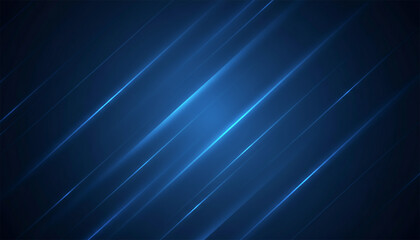 Abstract Blue Diagonal Light Streaks Background &ndash; Futuristic Digital Lines Glow Pattern