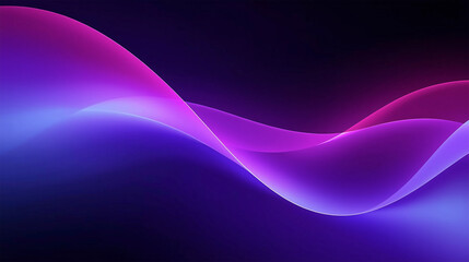 Vibrant Purple Pink Abstract Wave Gradient &ndash; Smooth Flowing Neon Curve Background