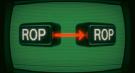 An animated Retro style screen shows a connection,  signaling the smooth transition between concepts, highlighting connectivity and seamless data transfer.