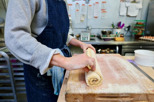 Baker preparing food