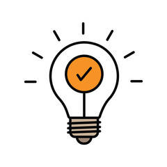 Ideas icon with white background vector stock illustration