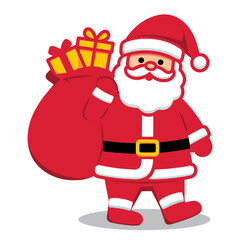 santa claus cartoon illustration for christmas celebration