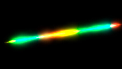 Abstract blurred magic laser . Stripes space flowing and vibrant dynamic, fiery color gradients on a black background. Led energy design featuring vibrant fiery color.