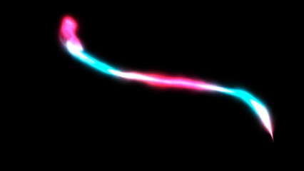 Abstract blurred magic laser . Stripes space flowing and vibrant dynamic, fiery color gradients on a black background. Led energy design featuring vibrant fiery color.